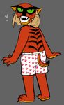  &lt;3 2017 3_toes 4_fingers absurd_res anthro black_fur boxers_(clothing) brak claws clothed clothing digital_drawing_(artwork) digital_media_(artwork) fur green_eyes grey_background hanna-barbera hi_res looking_back male mammal missuspatches multicolored_fur red_fur simple_background smile solo space_ghost_(series) standing striped_fur stripes teeth toe_claws toes topless underwear 