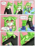  &lt;3 2018 anthro blush canine clothed clothing comic crying cub digital_media_(artwork) english_text female fur hair hi_res hug kiss_on_cheek legwear looking_at_viewer male mammal open_mouth tears text tongue vermelhatan young 