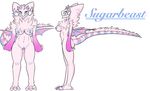  breasts female fur gojirag horn invalid_tag monster nude pink_fur pussy simple_background sugarbeast white_background wings 