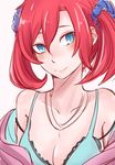  1girl artist_request bandai blush breasts digimon digimon_story:_cyber_sleuth digimon_story:_cyber_sleuth_hacker&#039;s_memory female long_hair looking_at_viewer red_hair shiramine_nokia twintails 