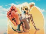  3d_(artwork) anthro anus areola breasts canine chinese_crested_dog claws clitoris digital_media_(artwork) dog erect_nipples female flat_chested foot_focus hair hi_res hindpaw jinjing-yu legs_up long_hair looking_at_viewer mammal multi_nipple nipples nude pawpads paws photorealism presenting presenting_pussy pussy simple_background solo tchaikovsky2 white_hair 