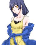  1girl artist_request bandai blush breasts digimon digimon_story:_cyber_sleuth_hacker&#039;s_memory female long_hair looking_at_viewer mishima_erika shiny solo yellow_eyes 