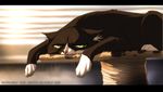  2011 black_bars cat detailed_background digital_drawing_(artwork) digital_media_(artwork) feline feral green_eyes grypwolf lying mammal solo 