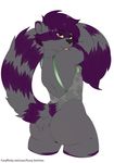  absurd_res ambiguous_gender anthro butt clothing eyebrows fluffy fuzzy-britches girly hi_res lace lingerie looking_at_viewer looking_back mammal piercing procyonid raccoon simple_background solo thick_thighs tongue tongue_out underwear white_background 