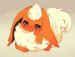  closed_mouth commentary_request crying crying_with_eyes_open flareon full_body gen_1_pokemon hideko_(l33l3b) no_humans pokemon pokemon_(creature) solo tears wiping_tears 