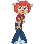  caprine clothed clothing female fur hair jeans lammy_lamb mammal orange_fur pants parappa_the_rapper red_hair sheep um_jammer_lammy video_games 