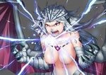  angry animal_ears breasts charging claws dragon_girl electricity energy_ball eyebrows_visible_through_hair fangs gem grey_background head_fins headpiece large_breasts long_hair maritan_(pixelmaritan) mouth_beam navel nipples nude open_mouth original red_eyes scales silver_hair simple_background solo spread_wings standing upper_body v-shaped_eyebrows very_long_hair wide-eyed wings 