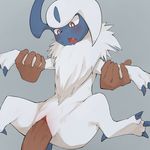  2018 absol arm_grab bestiality blue_background blush claws clitoris cute_fangs disembodied_hand disembodied_penis duo erection female female_focus feral fur hi_res human human_on_feral interspecies male male/female male_on_feral male_penetrating mammal nintendo open_mouth penetration penis pok&eacute;mon pok&eacute;mon_(species) pok&eacute;philia pussy red_eyes sex simple_background solo_focus spread_legs spreading sweat tongue vaginal vaginal_penetration video_games white_fur youjomodoki 