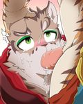  anthro blush cum cum_in_mouth cum_inside duo feline forced forced_oral green_eyes kemono leopard leopard_cat lin_hu male male/male male_penetrating mammal nekojishi oral oral_penetration pang4746 penetration penis sex shu-chi size_difference tiger 