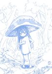  1girl barefoot fairy_tail female forest full_body grass hat long_hair looking_at_viewer mashima_hiro smile solo tree wendy_marvell 