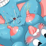  1boy 1girl artist_request black_eyes breasts cat censored cum furry gumball_watterson incest mother_and_son nicole_watterson nipples penis pussy sex the_amazing_world_of_gumball 