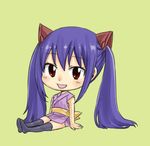  1girl breasts chibi fairy_tail female full_body long_hair looking_at_viewer mashima_hiro shoes simple_background sitting twintails wendy_marvell 