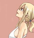 1girl bare_legs blonde_hair breasts fairy_tail female hair_between_eyes large_breasts long_hair lucy_heartfilia mashima_hiro official_art simple_background solo twintails 