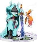  2018 alpha_channel anthro clothed clothing duo dust:_an_elysian_tail dust_(character) female fidget goshaag male mammal melee_weapon nimbat nude simple_background sword transparent_background video_games weapon wings 