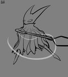  arthropod atendedordeboludos clothing female hollow_knight hornet_(hollow_knight) insect line_art needle simple_background tagme thread 