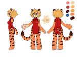  1girl artist_request blonde_hair chinese_clothes fu-chan furry short_hair solo tiger 