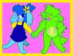  4lung anthro blueberry_sunshine canid canine canis clothed clothing domestic_dog duo female fur gummyfreaks hair mammal nipples nude puppy_(puppybref) smile tongue 