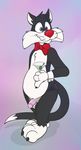  alcohol beverage bow_tie cat clothing cocktail feline gradient_background looney_tunes mammal neenya penis simple_background sirneenya sylvester thong warner_brothers 