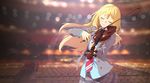  aliasing blonde_hair ello-chan instrument miyazono_kaori possible_duplicate seifuku shigatsu_wa_kimi_no_uso skirt tie violin 