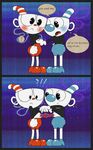  belly blpanda brothers comic cuphead_(character) cuphead_(game) game_(disambiguation) mugman nickelodeon parody sibling spongebob_squarepants spongebob_squarepants_(character) 