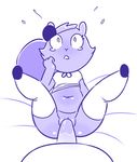 2018 4_fingers anthro bottomless clothed clothing digital_media_(artwork) disfigure duo female female_focus legs_up legwear looking_up male male/female mammal midriff monochrome navel pussy rodent sex short_stack spread_legs spreading squirrel tears thigh_highs vaginal wide_eyed 