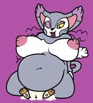  2018 anthro balls belly big_belly big_breasts breasts cum cum_in_pussy cum_inflation cum_inside digital_media_(artwork) duo excessive_cum female fur inflation larger_female male male/female meowth mr.under nintendo nipples nude open_mouth orgasm overweight penetration penis pok&eacute;mon pok&eacute;mon_(species) purugly sex simple_background size_difference smile video_games white_fur 