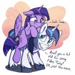  2017 brother brother_and_sister dialogue duo english_text equine female friendship_is_magic horn male mammal my_little_pony riding shining_armor_(mlp) sibling sister text tsitra360 twilight_sparkle_(mlp) unicorn winged_unicorn wings 