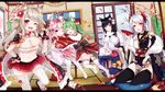  ;3 ;d ;o ^_^ ahoge akashi_(azur_lane) alcohol animal_ears atago_(azur_lane) azur_lane bamboo bangs bell black_bow black_footwear black_gloves black_hair black_legwear black_panties blue_kimono blurry blurry_background blush bottle bow bow_panties braid breasts brown_eyes cat_ears chestnut_mouth claw_pose cleavage closed_eyes closed_mouth collar commentary_request covering_with_blanket cushion day depth_of_field drunk fang fingerless_gloves fingernails flower frilled_kimono frills fur_collar gloves green_hair hair_bow hair_flower hair_ornament hand_on_hip head_tilt highres holding holding_bottle horns indoors japanese_clothes jingle_bell kimono kisaragi_(azur_lane) laffey_(azur_lane) large_breasts letterboxed light_brown_hair long_hair long_sleeves looking_at_viewer mole mole_under_eye multicolored_hair multiple_girls nail_polish new_year no_shoes nya_rl obi one_eye_closed open_mouth panties pantyhose parted_lips pelvic_curtain pink_hair pink_kimono pleated_skirt prinz_eugen_(azur_lane) purple_eyes red_collar red_eyes red_flower red_hair red_kimono red_nails red_skirt ribbon-trimmed_legwear ribbon-trimmed_sleeves ribbon_trim sarashi sash silver_hair sitting skirt sleeping sliding_doors smile snow spiked_collar spikes streaked_hair striped striped_bow table thick_eyebrows thighhighs two_side_up underwear very_long_hair white_flower white_kimono white_legwear wide_sleeves wolf_ears yokozuwari yuudachi_(azur_lane) zabuton zouri 