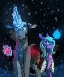  2017 bag cloak clothing duo equine female friendship_is_magic horn inuhoshi-to-darkpen king_sombra_(mlp) male mammal my_little_pony radiant_hope_(mlp) unicorn 