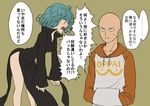  1boy 1girl bald one-punch_man saitama_(one-punch_man) tatsumaki 