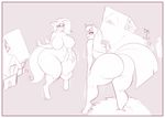  2017 anthro big_breasts blush book breasts building butt duo equine female fluttershy_(mlp) friendship_is_magic growth hair horn horse house huge_breasts mammal monochrome mr.pink my_little_pony nude open_mouth pegasus pink_theme pony tongue twilight_sparkle_(mlp) unicorn wings 