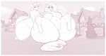  2017 anthro big_breasts big_butt blush breasts building butt butt_expansion duo equine feathered_wings feathers female fluttershy_(mlp) friendship_is_magic growth hair horn horse huge_butt huge_hips hyper hyper_butt hyper_hips macro mammal mr.pink my_little_pony nude pegasus pony thick_thighs twilight_sparkle_(mlp) unicorn voluptuous wide_hips wings 