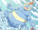  belly big_belly feraligatr kelvin_kombinat male nintendo pok&eacute;mon pok&eacute;mon_(species) solo video_games water ケルビン@リアルは地獄 