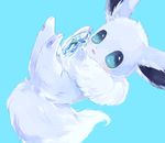 blue_eyes blush commentary_request eevee fluffy gen_1_pokemon hideko_(l33l3b) highres ice looking_at_viewer no_humans parted_lips pokemon pokemon_(creature) simple_background smile solo 
