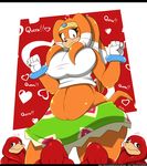  &lt;3 2018 absurd_res anthro big_breasts blue_eyes blush breasts clothing echidna english_text female gin-blade group hedgehog hi_res knuckles_the_echidna male mammal meme monotreme overweight overweight_female smile sonic_(series) text thick_thighs tikal_the_echidna top ugandan_knuckles video_games voluptuous wide_hips 