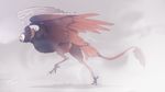  2015 ambiguous_gender avian beak bird brown_feathers digital_drawing_(artwork) digital_media_(artwork) duo feathered_wings feathers feral grypwolf human hybrid mammal ostrich owl wings 