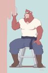  bakemono_no_ko bulge crotch furry kumatetsu male_focus sitting 