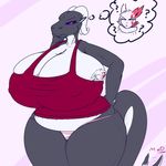  ? anthro big_breasts breasts clothed clothing dragon duo feline female feral fur horn huge_breasts hyper hyper_breasts mammal maxine-dragon-787 maxine_dragon nipple_bulge obese overweight standing 
