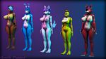  2018 3d_(artwork) animatronic anthro areola big_breasts blue_eyes blue_hair breasts canine digital_media_(artwork) ear_piercing female five_nights_at_freddy&#039;s five_nights_at_freddy&#039;s_2 fox foxy_(fnaf) fur gentle_puppet hair hair_over_eye hi_res lagomorph lipstick machine makeup mammal mangle_(fnaf) mohawk nipple_piercing nipples nude piercing purple_hair rabbit robot simple_background source_filmmaker standing thick_thighs toy_bonnie_(fnaf) toy_chica_(fnaf) toy_freddy_(fnaf) video_games voluptuous white_fur wide_hips 