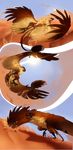  2016 avian beak bird brown_feathers day desert digital_drawing_(artwork) digital_media_(artwork) feathered_wings feathers flying grypwolf outside sand sky tan_feathers teeth wings 