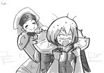  adepta_sororitas armor blush greyscale lutherniel monochrome multiple_girls power_armor short_hair sister_of_battle smile warhammer_40k 