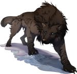  2016 alpha_channel ambiguous_gender black_fur black_nose blue_eyes canine claws digital_drawing_(artwork) digital_media_(artwork) feral fur grey_fur grypwolf ice looking_at_viewer mammal paws simple_background solo transparent_background wolf 