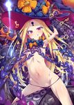  :q abigail_williams_(fate/grand_order) bangs black_bow black_hat black_panties blonde_hair blush bow breasts bug butterfly cameltoe commentary_request fate/grand_order fate_(series) forehead hat hat_bow insect key keyhole long_hair looking_at_viewer monster naughty_face navel orange_bow panties parted_bangs polka_dot polka_dot_bow revealing_clothes ribs shiny shiny_hair shiny_skin skinny small_breasts smile solo spread_legs suction_cups tentacles tongue tongue_out toraishi_666 underwear 