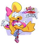  anal_beads anus avian bird blonde_hair blush breasts duck female hair is_(artist) loon masturbation meditation pussy pussy_juice sex_toy shirley_the_loon sweat tiny_toon_adventures warner_brothers 