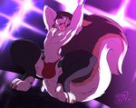 anthro bulge clothing crouching g-string legwear male mammal open_mouth rodent smile solo squirrel stripper tattoorexy thick_thighs thigh_highs tongue tongue_out underwear 