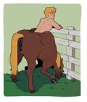  2017 anus blackshirtboy blush costume equine female fence grass horse human male mammal pussy transformation 