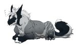  2016 alpha_channel animal_genitalia claws digital_drawing_(artwork) digital_media_(artwork) feral grypwolf hair lying male sheath simple_background sleeping solo transparent_background vayron white_hair 