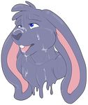  2015 alpha_channel animate_inanimate anthro blue_eyes cum cum_on_chest cum_on_face digital_drawing_(artwork) digital_media_(artwork) domzy hi_res inflatable lagomorph living_inflatable long_ears male mammal rabbit rubber shadowpelt shiny simple_background solo teeth tongue tongue_out transparent_background 