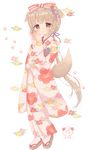  animal_ears kimono roromi tail the_idolm@ster the_idolm@ster_cinderella_girls yorita_yoshino 