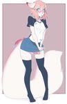  &lt;3 anthro balls blonde_hair blue_eyes blush breasts cat clothed clothing crossdressing dickgirl erection feline fur hair intersex legwear looking_at_viewer mammal mimi open_mouth penis red_fur shirt shy skirt solo standing suelix thigh_highs white_fur 